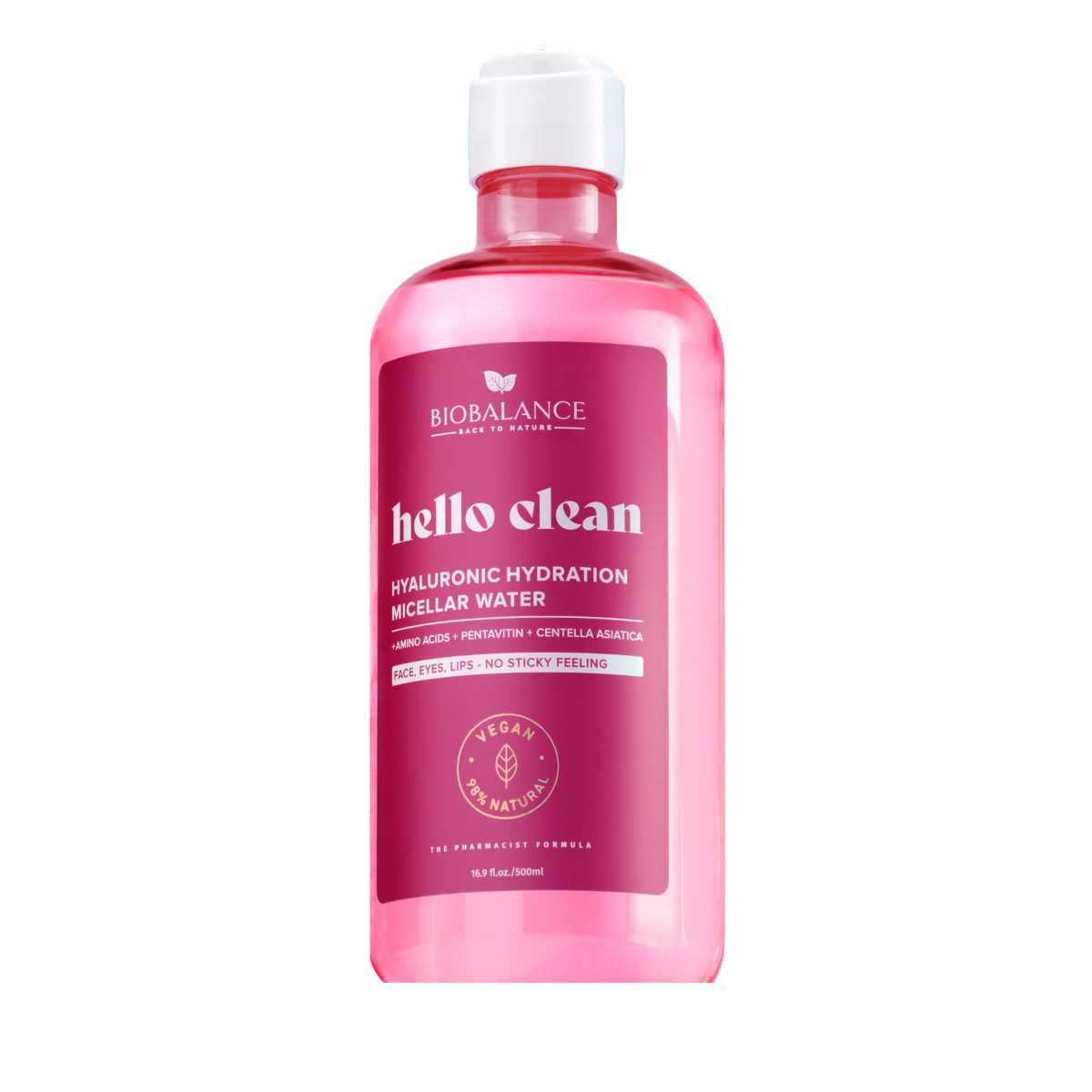 Bio Balance, Hyaluronic Hydration, Hydrating & Cleansing, Mizellenwasser, Für empfindliche Haut, 500 ml