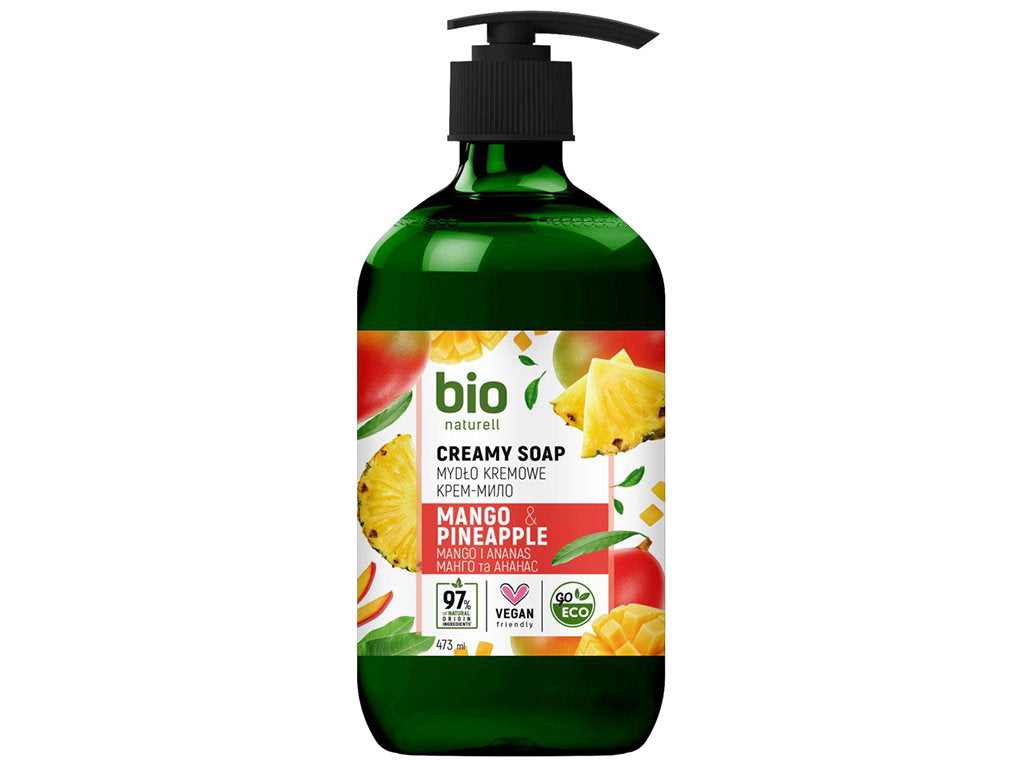 Bio Naturell Flüssigseife Mango & Pineapple für Hände, 437 ml