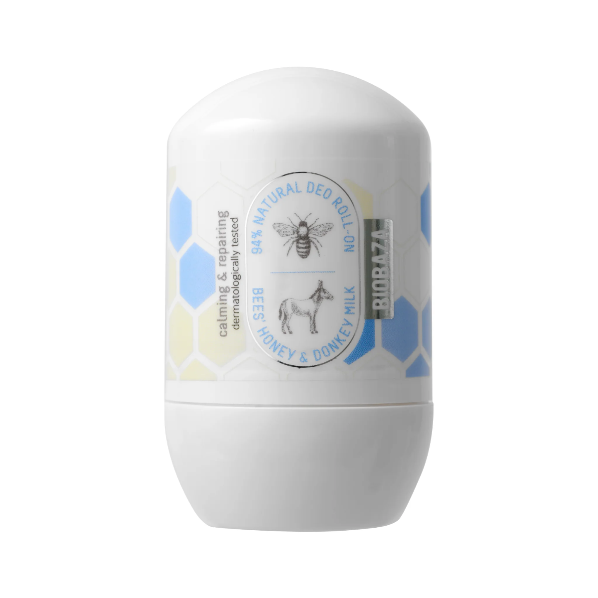 Biobaza, Bee's Honey & Donkey Milk, Soothing & Nourishing, Deodorant-Roll-On, Unisex, 50 ml
