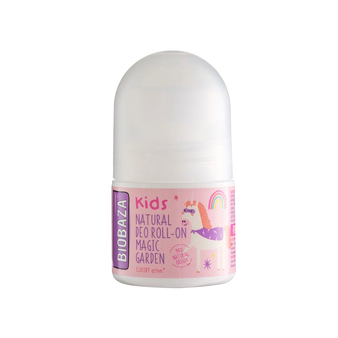 Biobaza, Magic Garden, Natürliche Inhaltsstoffe, Erfrischend, Zitrus, Deodorant-Roll-On, Für Mädchen, 30 ml