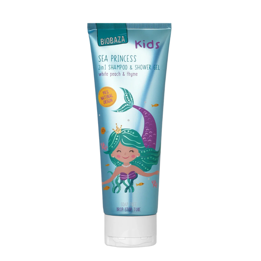 Biobaza, Sea Princess, Fruchtig, Duschgel & Shampoo 2-in-1, Natürlich, 250 ml