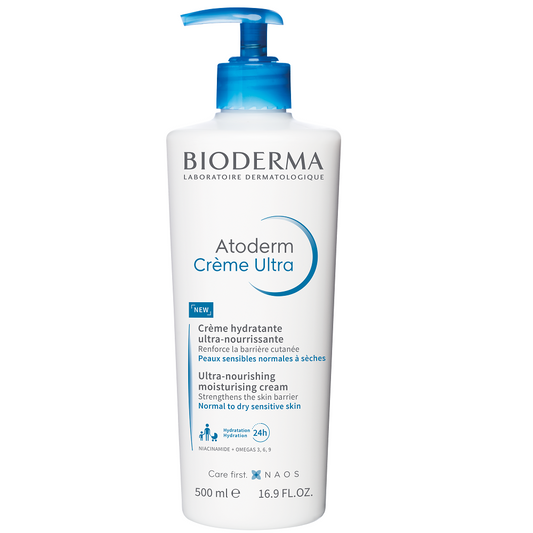 Bioderma Bioderma, Atoderm Creme Ultra, Ultra-nährend/Feuchtigkeitsspendend, Körpercreme, Tag & Nacht, 500 ml Regular