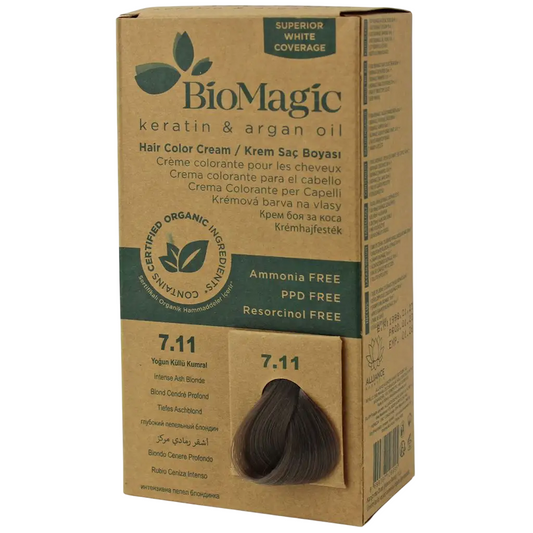 Biomagic Biomagic, Biomagic, Keratin & Argan Oil, Permanente Haarfarbe, 7.11 , 250 ml *Tester