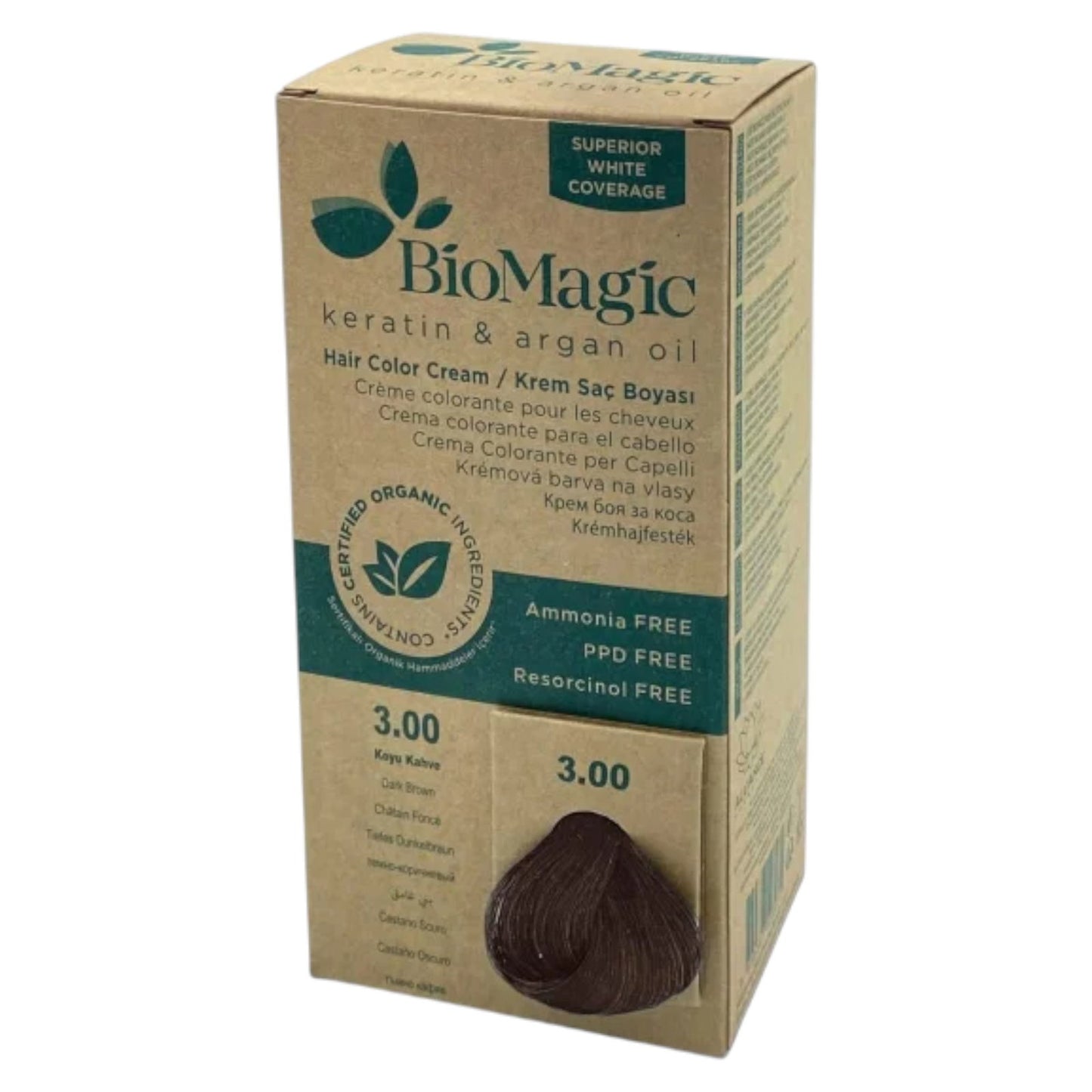Biomagic, Biomagic, Permanente Haarfarbe, 3/00 3 Dark Brown, 250 ml *Tester