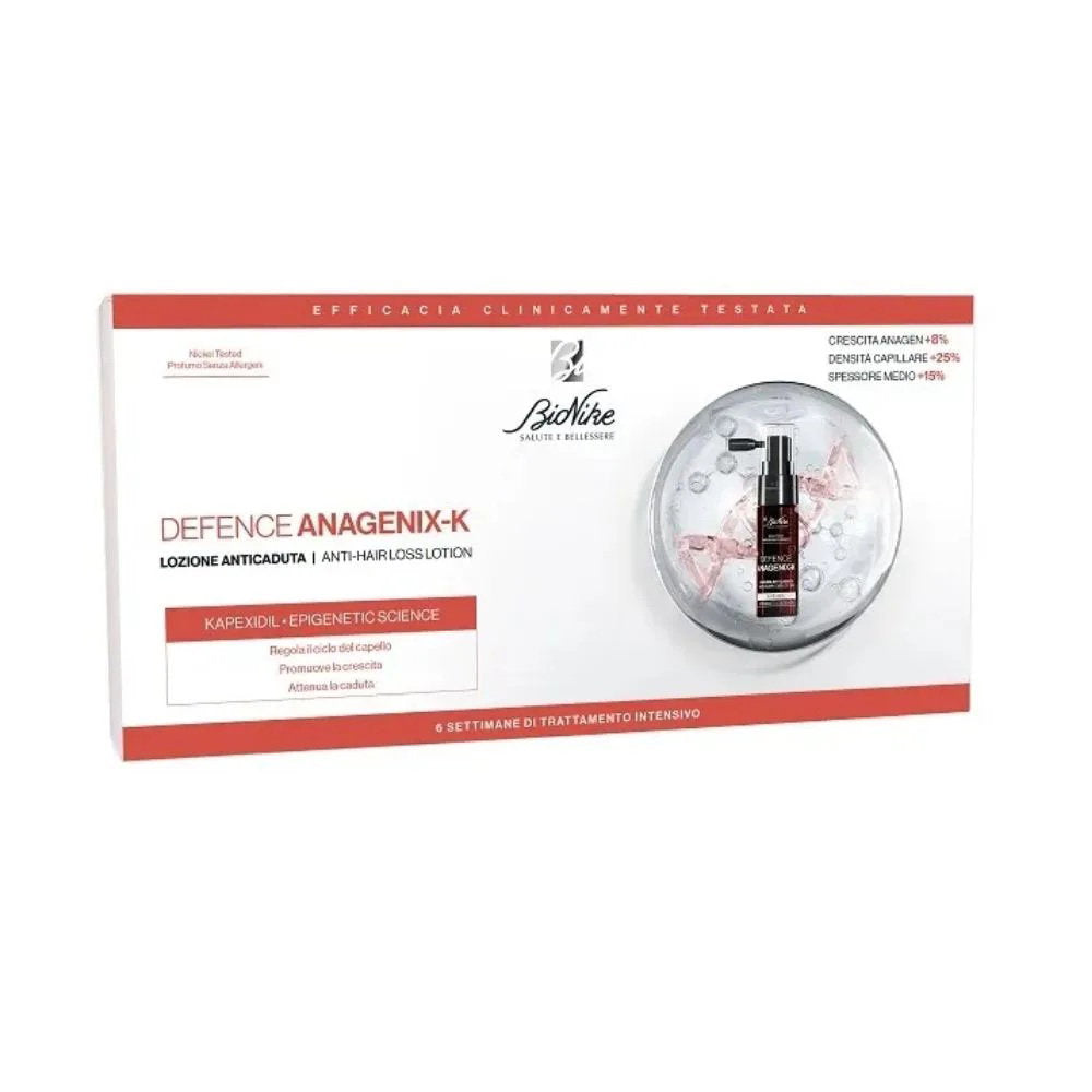 BioNike, Defense Anagenix-K, Haarlotion-Behandlung, Gegen Haarausfall, 6 stk, 15 ml