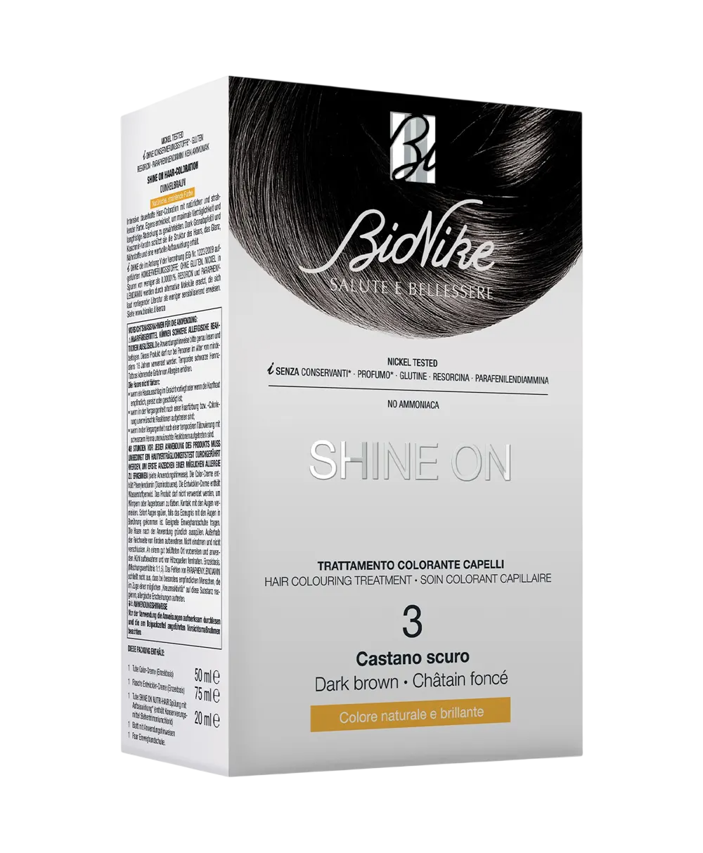 BioNike, Shine On, Permanent Hair Dye, 3 Dark Brown, 1 pcs