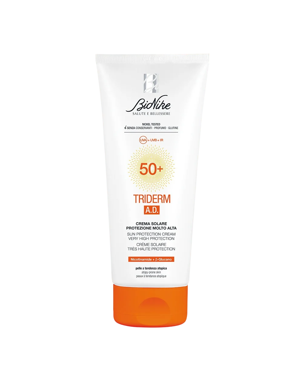 BioNike, Triderm A.D., Befeuchtend und schützend, Sonnencreme, SPF 50, 200 ml