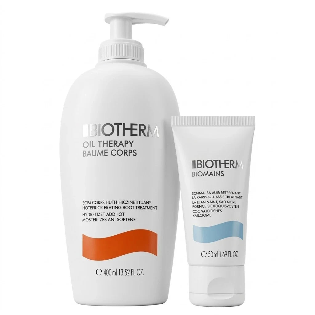 BIOTHERM SET OIL THERAPY BODY LOTION 400 ML + HAND CREAM 50 ML