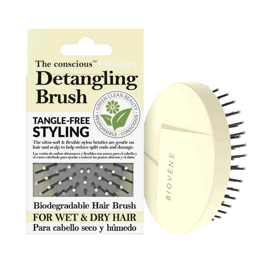 Biovene kompakte Haarbürste in Canary Yellow zum Stylen