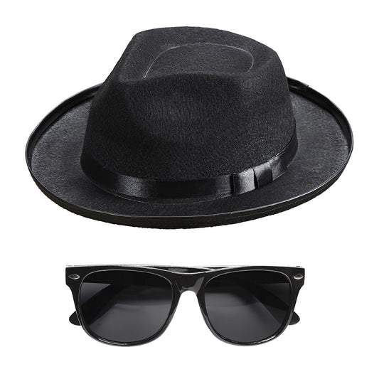 "BLUES MAN" (Hut, Brille) – Vorderansicht