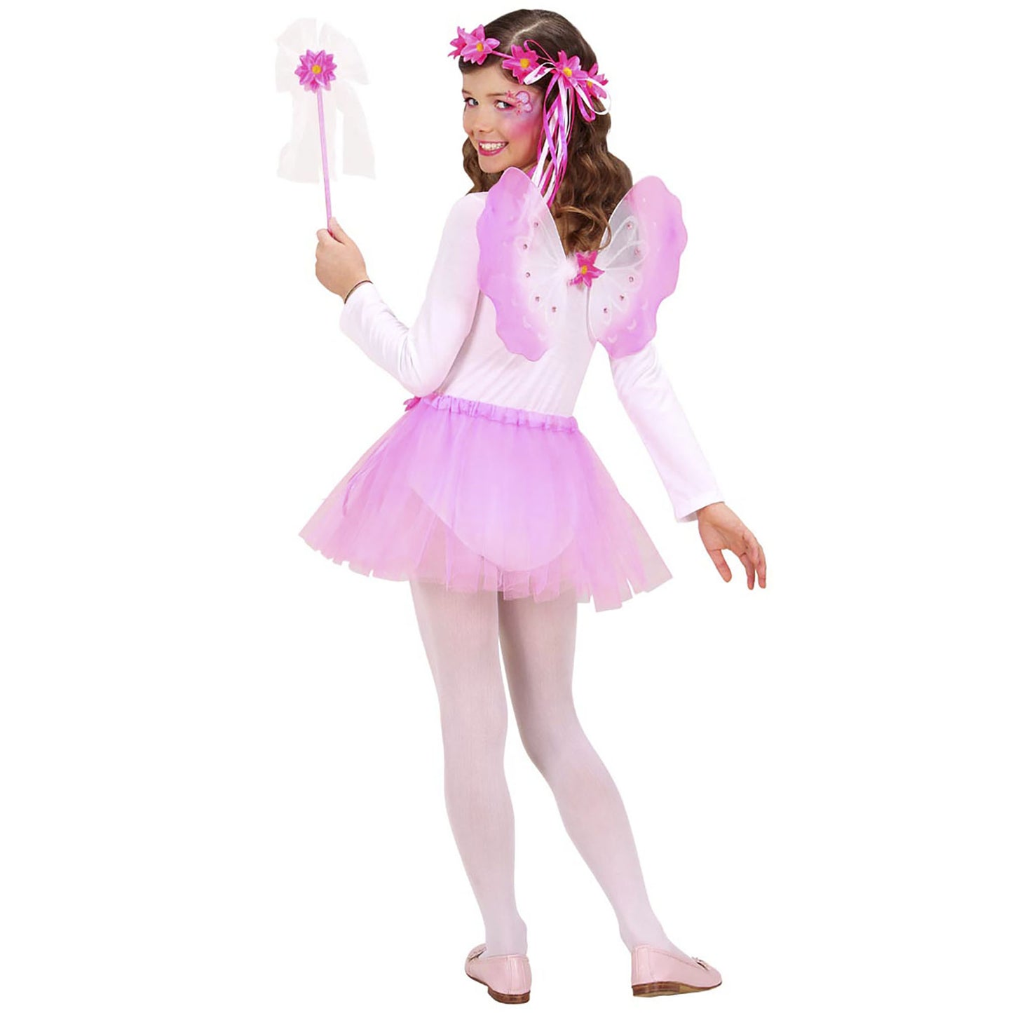 "BLUMENFEE" Dress- Up- Set (Tutu, Flügel, Kopfbedeckung, Feenstab) – Ansicht 4