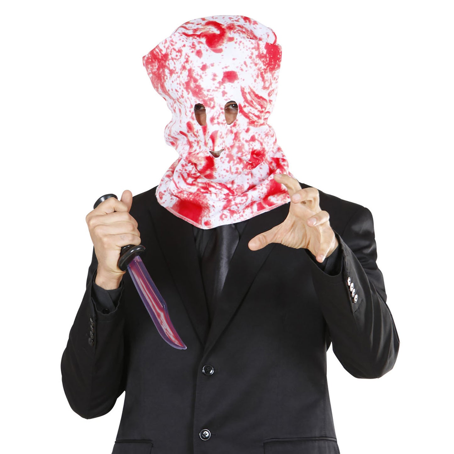 "BLUTIGE HORRORKAPUZENMASKE" – Detailansicht
