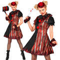 "BÖSER CLOWN" (Kleid, Petticoat, Kragen, Minihut) – Vorderansicht