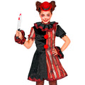 "BÖSER CLOWN" (Kleid, Petticoat, Kragen, Minihut) – Vorderansicht