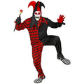 "BÖSER HARLEKIN" (Overall, Maske mit Kapuze und Hut) – Vorderansicht