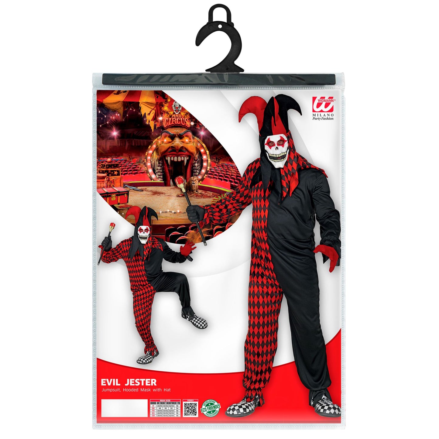 "BÖSER HARLEKIN" (Overall, Maske mit Kapuze und Hut) – Ansicht 5