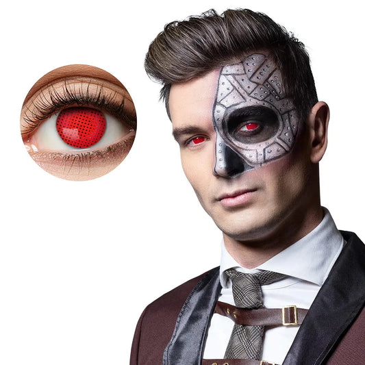 Boland Cyborg 1-Wochen Kontaktlinsen – Sci-Fi Print, Wiederverwendbar - Fasnacht24.ch