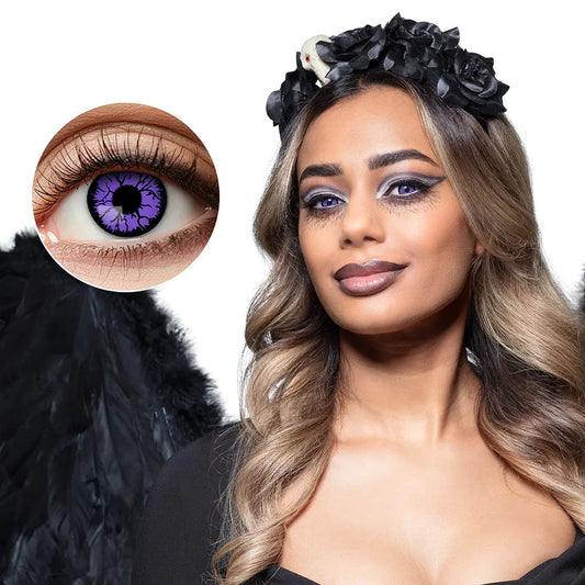 Boland Schwarze Dark Angel Wochenlinsen – Atmungsaktive Kontaktlinsen Ohne Stärke - Fasnacht24.ch