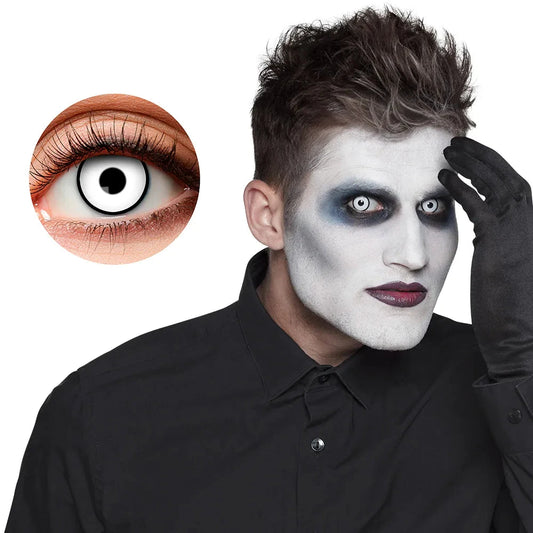 Kontaktlinsen Maniac 1 Woche – Boland Schwarz/Weiß für Halloween - Fasnacht24.ch