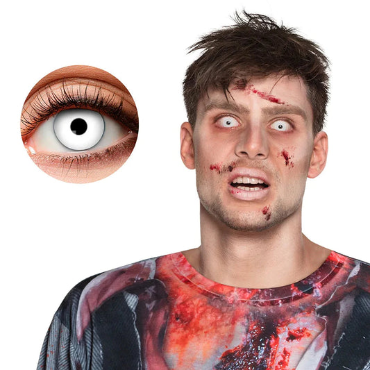 Zombie Kontaktlinsen Grau-Weiß – Boland 1 Woche Ohne Dioptrien - Fasnacht24.ch