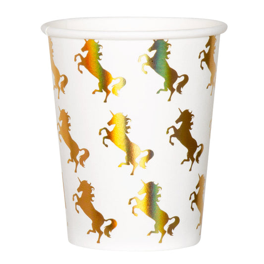 Boland Einhorn Pappbecher 210ml 10er Pack Kinder Party - Fasnacht24.ch