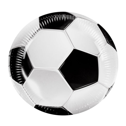 Boland Fussball Pappteller 23 cm 10er Pack Einweg Partygeschirr – Produktansicht