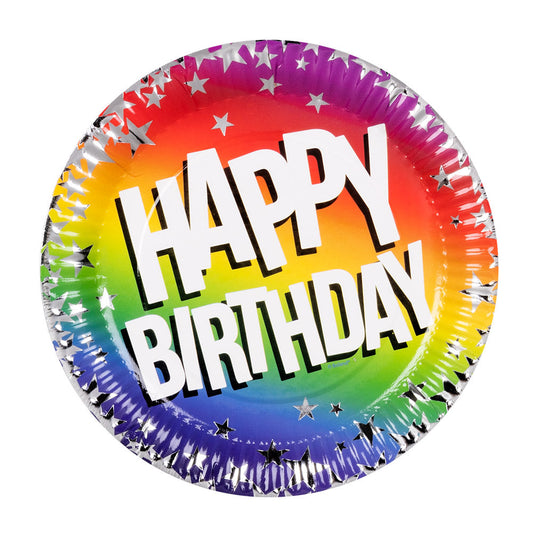 Happy Birthday Papierteller 18cm Boland 10er Pack Einweg Partygeschirr Fasnacht24.ch – Produktansicht