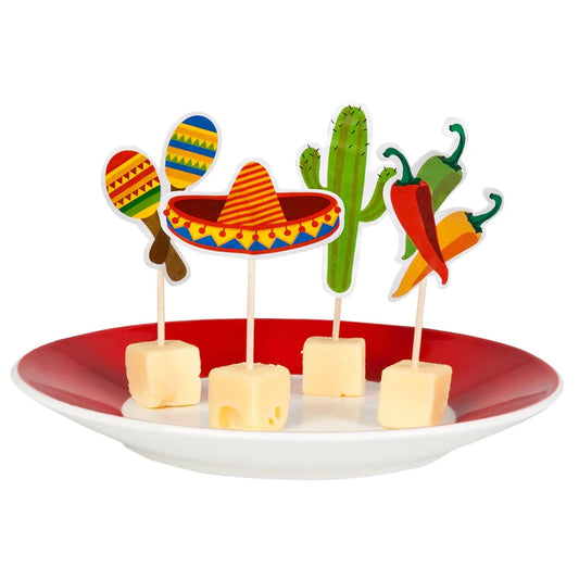 Cocktail Picks – Boland 12er Set Bamboo Mexiko Design Partyzubehör - Fasnacht24.ch