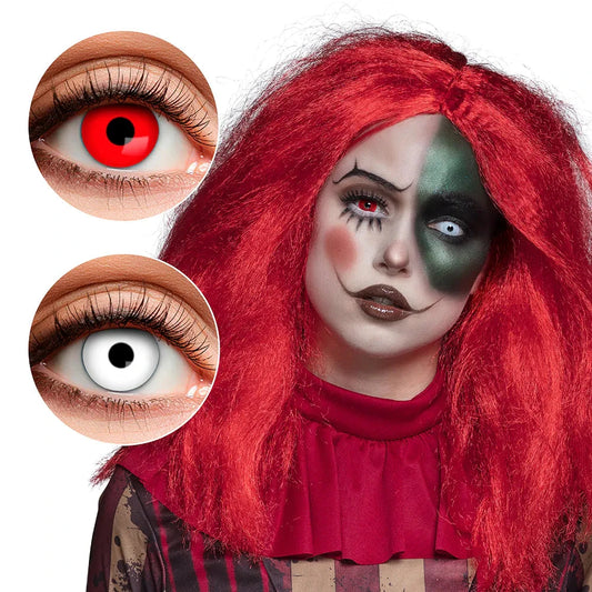 Kontaktlinsen Boland Creepy Clown Duo – 3 Monate Zweifarbige Linsen - Fasnacht24.ch