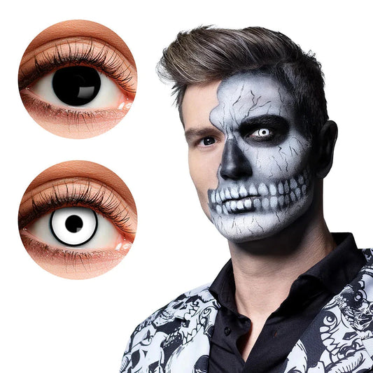 Boland Skullface Duo 3-Monats Kontaktlinsen – Zwei-Ton, Wiederverwendbar - Fasnacht24.ch