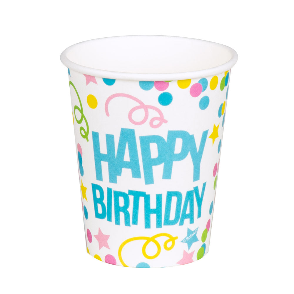 Happy Birthday Gläser 250ml – Boland 6er Set, BPA-frei & Spülmaschinenfest - Fasnacht24.ch