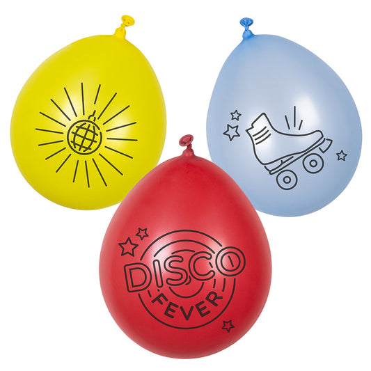 Boland Disco Fever Latexballons 23 cm 6er Pack biologisch abbaubar – Produktansicht