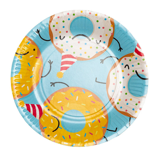 Donut Papierteller Boland – 23cm Durchmesser – 8 Stück – Produktansicht