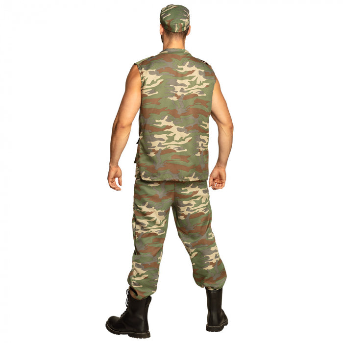 Boland Herren Jungle Army Uniform – Polyester Camo Set mit Hut, Weste & Hose - Fasnacht24.ch