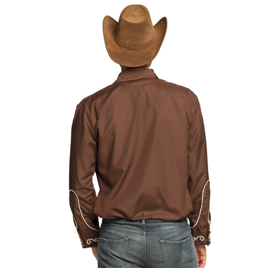 Cowboyhemd Boland – Schwarzes Herrenhemd Aus Baumwoll-Twill Mit Stickerei - Fasnacht24.ch