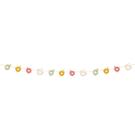 Donut Girlande 300 cm – Buntes Karton Banner von Boland - Fasnacht24.ch