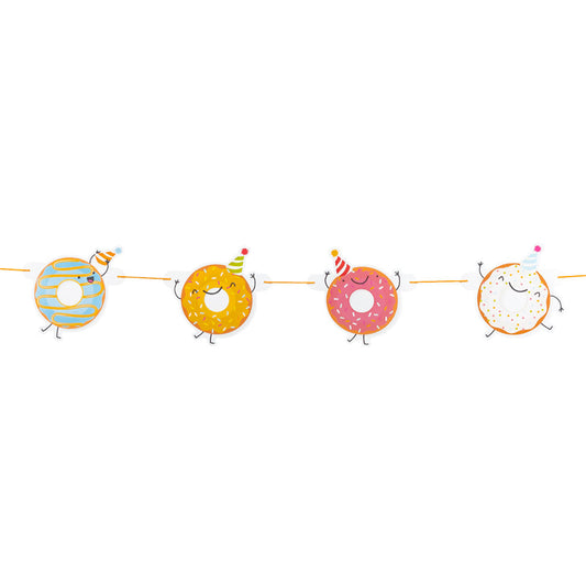 Boland Donut Girlande 300 cm bunte Karton Dekoration – Produktansicht