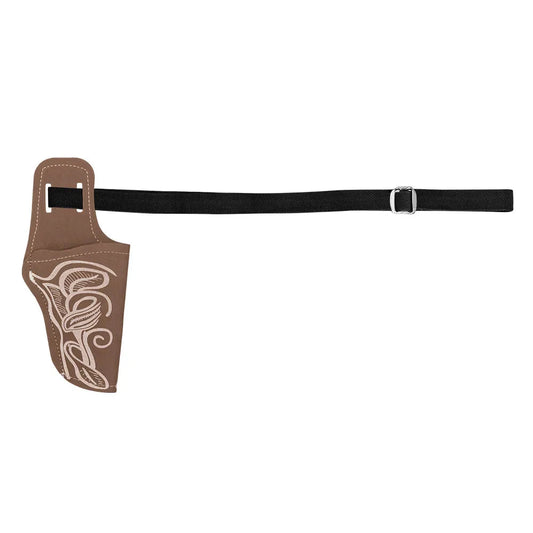 Boland Kinder Cowboy Spielzeugpistolen Set mit 23 cm Revolver, Gürtel und Holster in Braun.