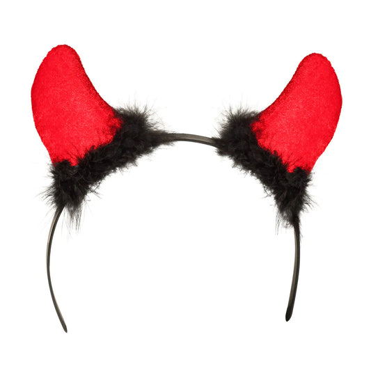 Boland Teufelshörner Haarreif – Glänzende Kostüm Hörner 8 cm - Fasnacht24.ch