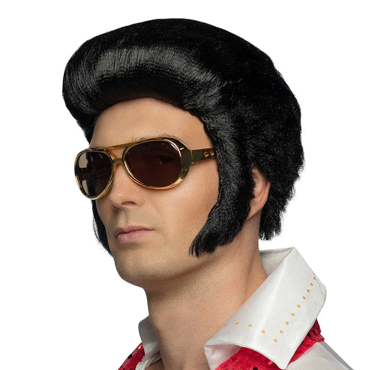 Boland Gold Aviator Sonnenbrille – Elvis Rock'n'Roll UV400 - Fasnacht24.ch