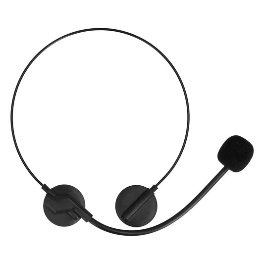 Schwarzes Headset mit Fake-Mikrofon und bequemen Over-Ear-Kopfhörern für Kostüme.