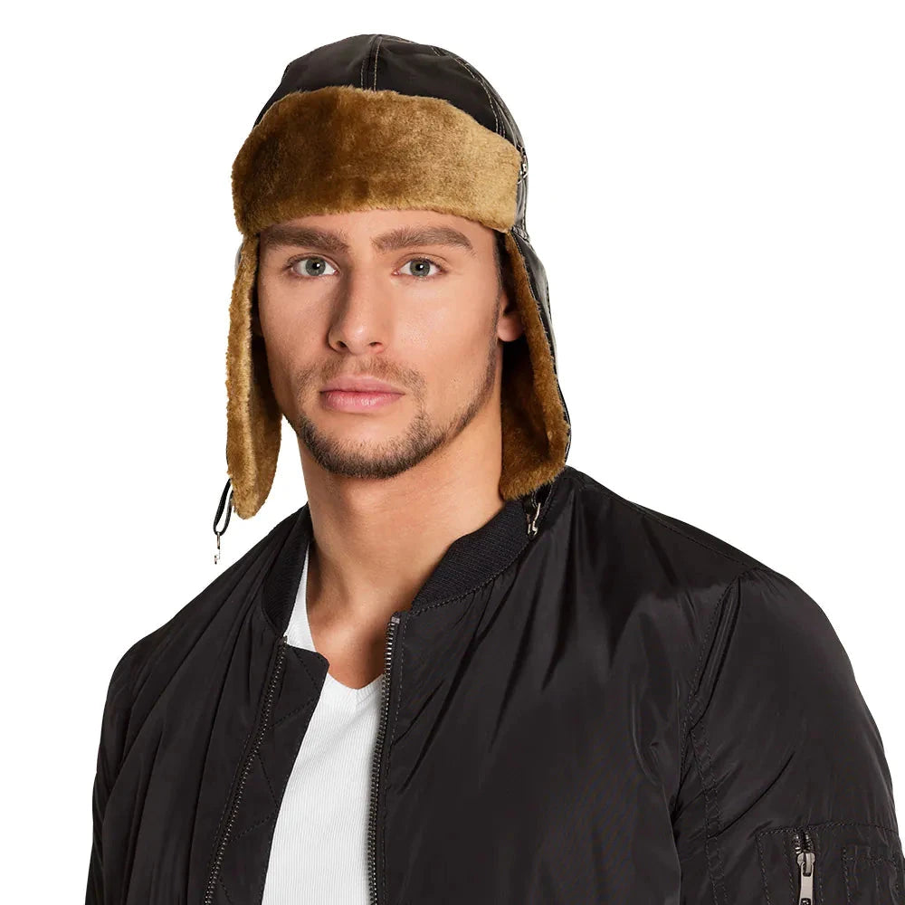 Boland Flieger Mütze Erick in Beige mit Fellfutter und Ohrenklappen für kalte Tage.