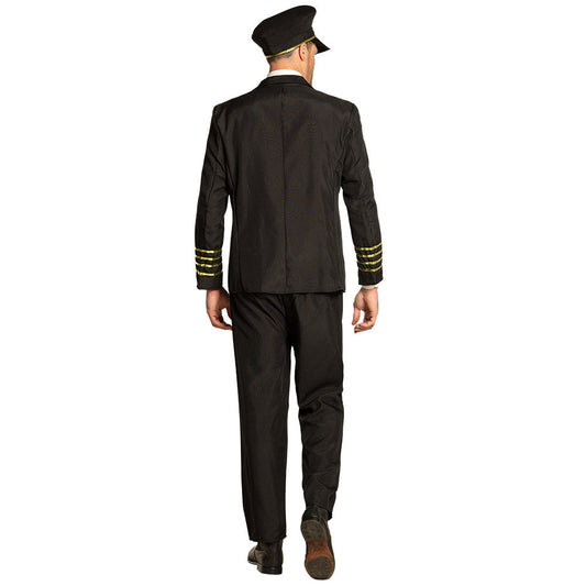Pilotenkostüm Boland – Schwarze Flugkapitän Uniform mit Goldknöpfen - Fasnacht24.ch
