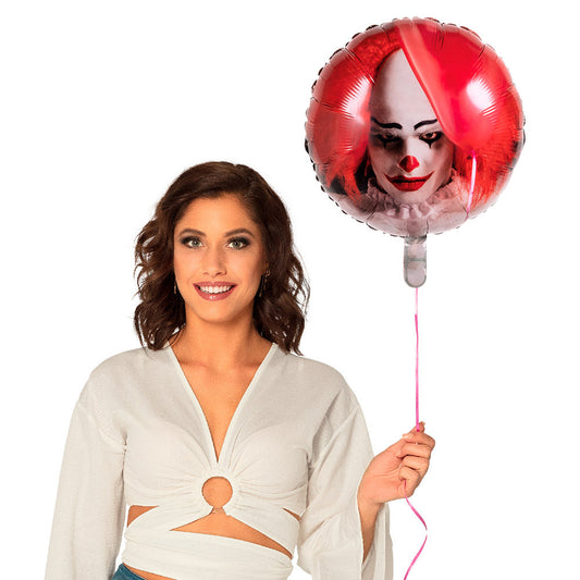 Folienballon Horror Clown Boland 45cm Doppelseitig Halloween Dekoration – Produktansicht