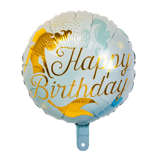 Folienballon Happy Birthday Meerjungfrau – Boland 45cm Doppelseitig - Fasnacht24.ch – Produktansicht