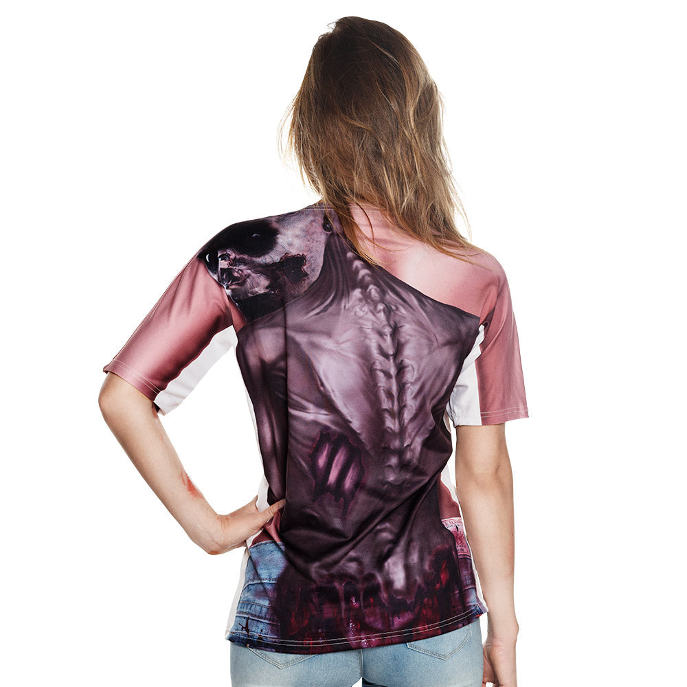 Zombie Shirt – Boland Fotorealistisches Halloween T-Shirt M/L Polyester - Fasnacht24.ch