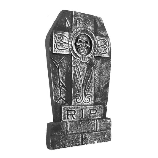 Grabstein Halloween Deko – Boland Friedhof 50x27cm Grau Schaumstoff - Fasnacht24.ch