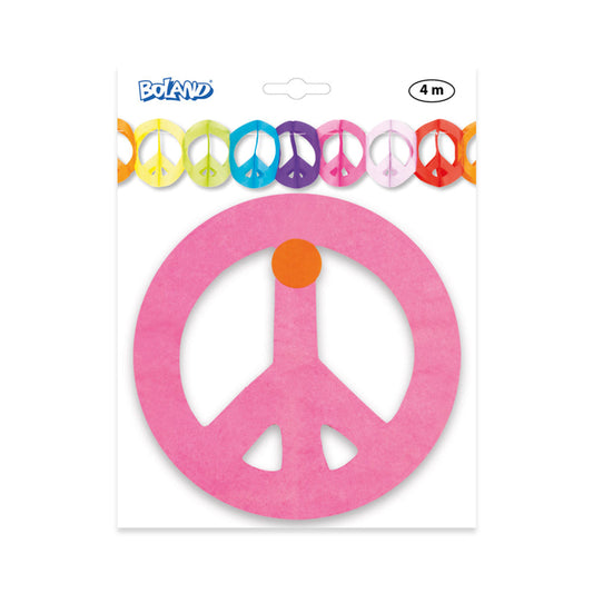 Peace Girlande – Boland 4m Friedenszeichen Cardstock Dekoration - Fasnacht24.ch