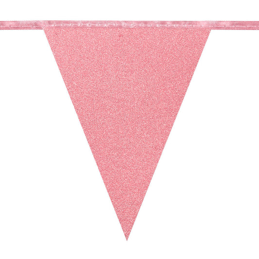 Glitzer Wimpelkette RoseGold – Boland 6m Party Girlande - Fasnacht24.ch – Produktansicht