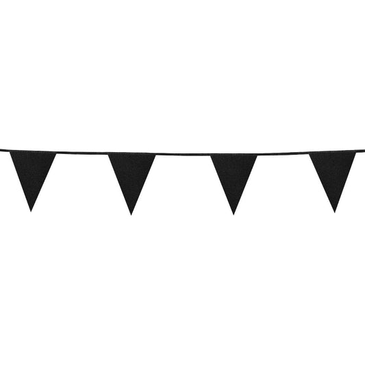 Glitter Wimpelkette Schwarz 6m – Boland Glitzer Girlande - Fasnacht24.ch
